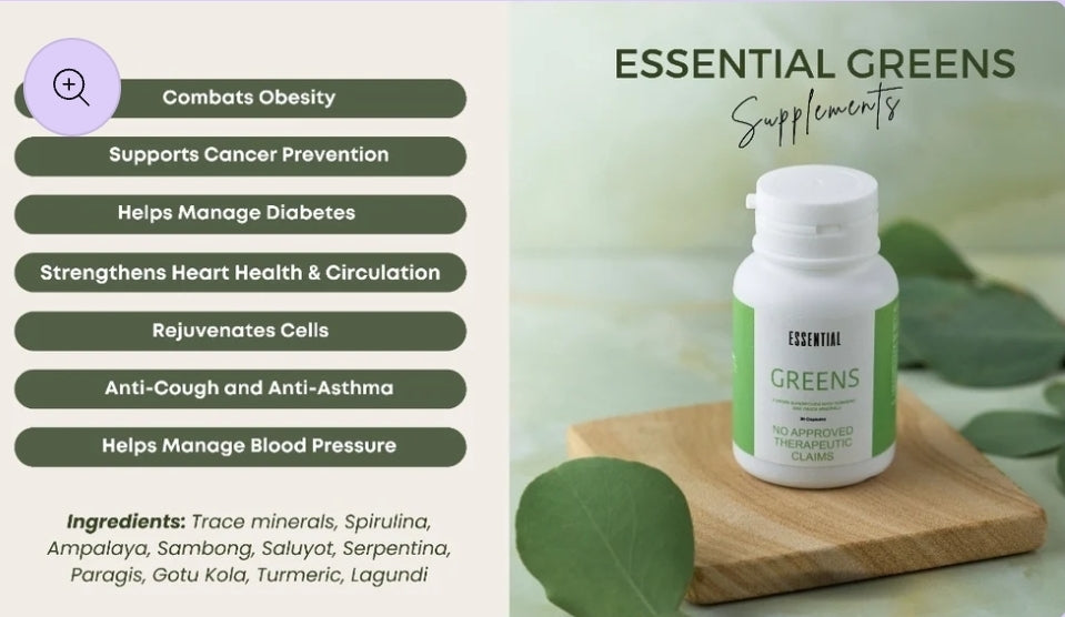 BEST SELLER!!! ESSENTIAL GREENS 60 CAPS